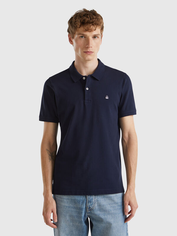 Midnight blue slim fit polo Men