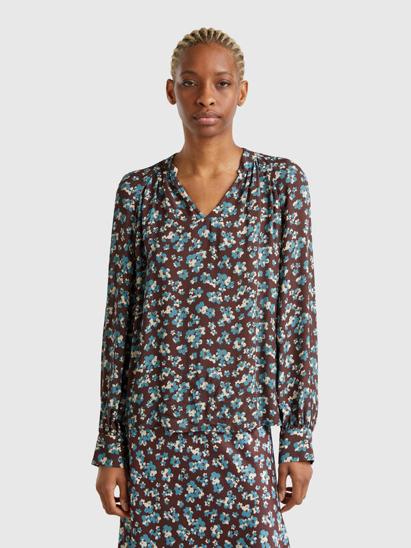 Blouse fluide fleurie Femme