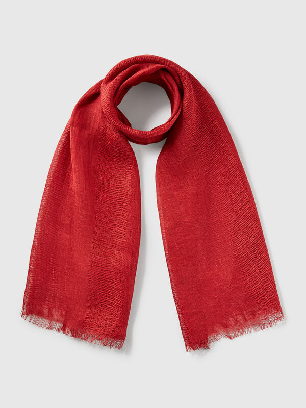 Lightweight scarf in pure linen Women