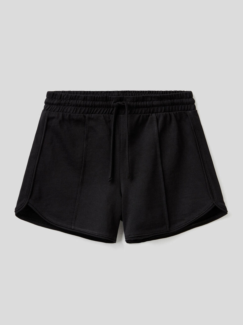 Einfarbige Shorts aus reiner Baumwolle image number 1
