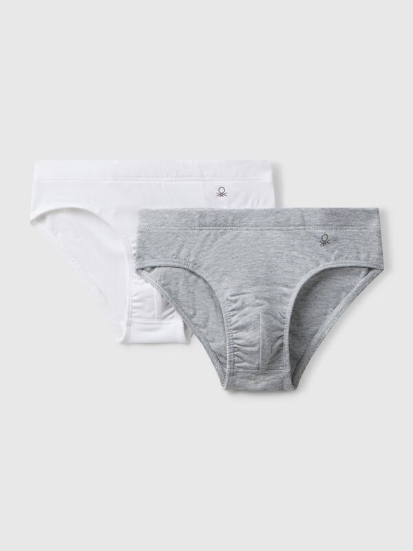 Deux slips élastiques en coton Garçon