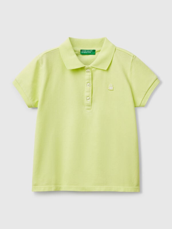 Kurzärmeliges Poloshirt aus Baumwolle Mädchen