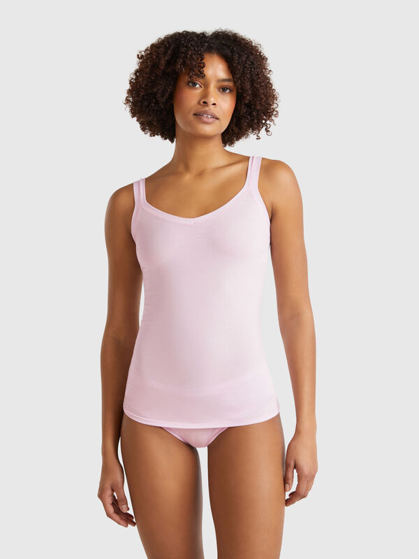 Tank top undershirt in super stretch cotton Women