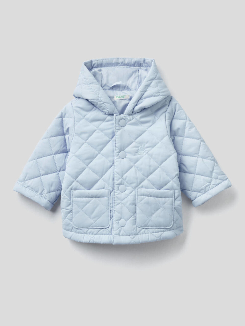 Wattierte Jacke mit Steppnähten und Kapuze image number 1