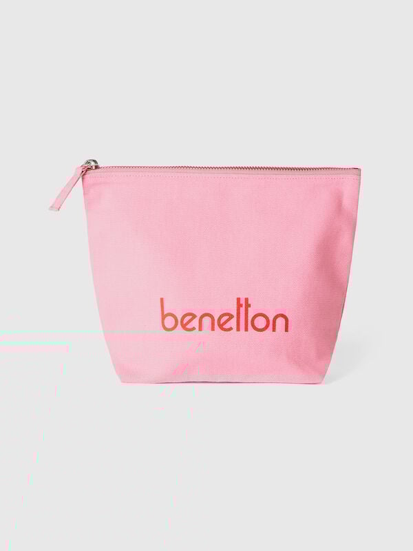 Pochette rose en pur coton