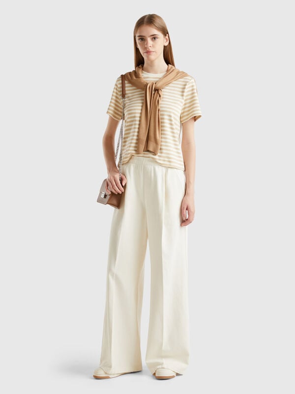 High-waisted palazzo trousers Women