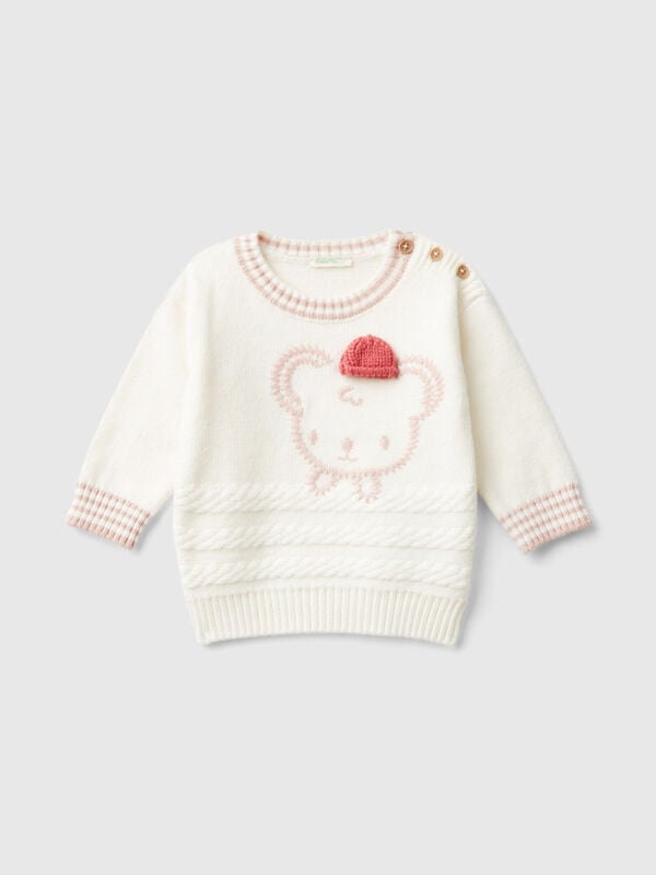 Pulli mit Stickerei und Applikation Newborn