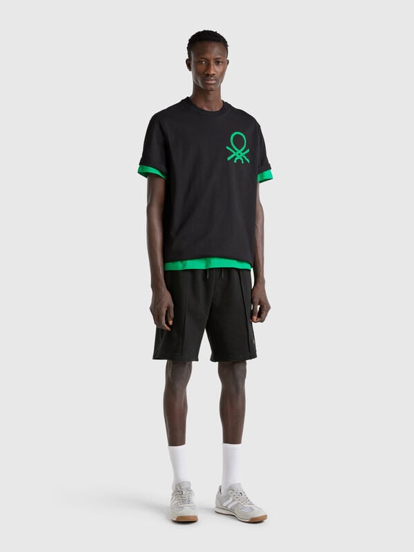 Bermudashorts aus Baumwollfleece Herren