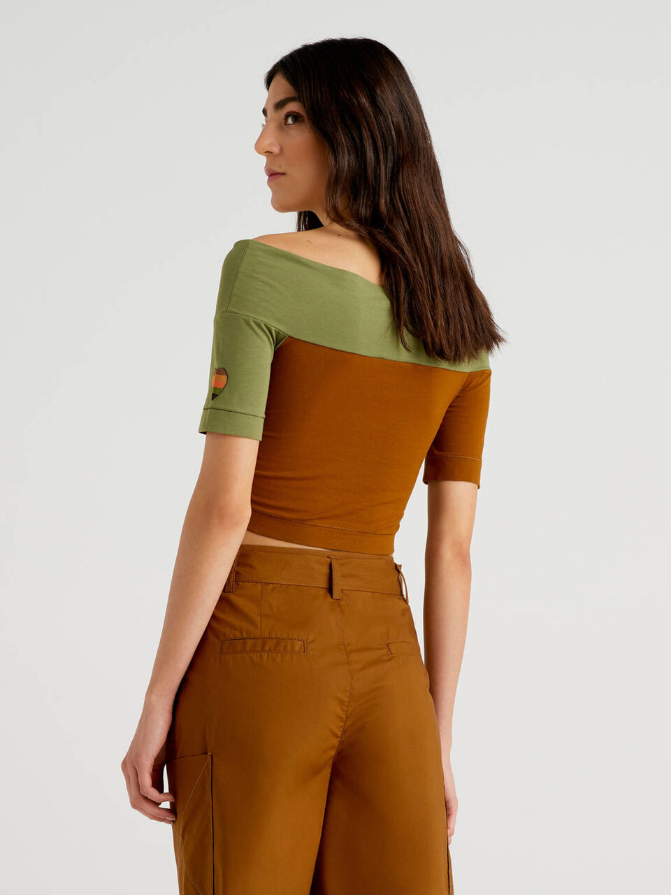 Top court en coton stretch Femme image number null