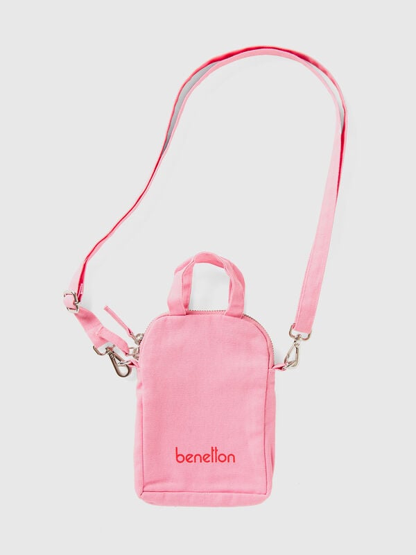 Handytasche in Rosa aus reiner Baumwolle