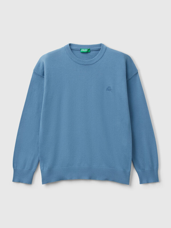 Sweater in pure cotton with logo Junior Boy