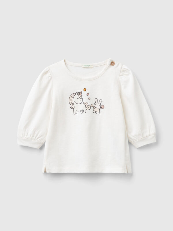 Langärmeliges T-Shirt aus Bio-Baumwolle Newborn