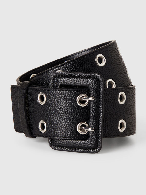 High waist belt in imitation leather Women