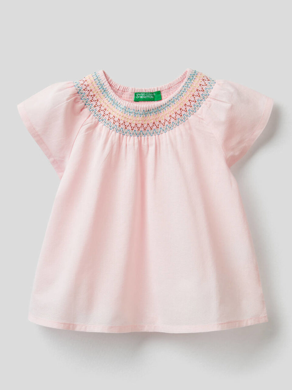 Blouse with embroidered collar image number 1