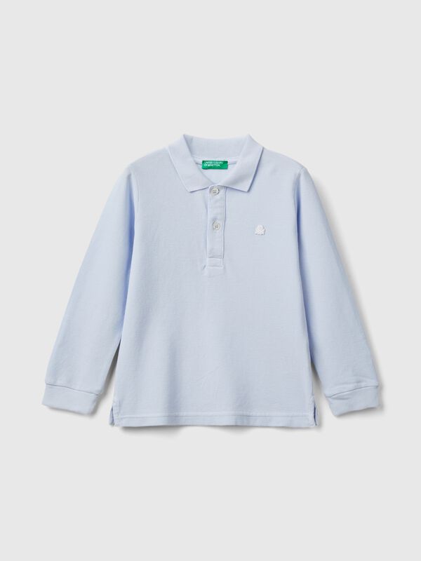 Long sleeve polo in organic cotton Junior Boy