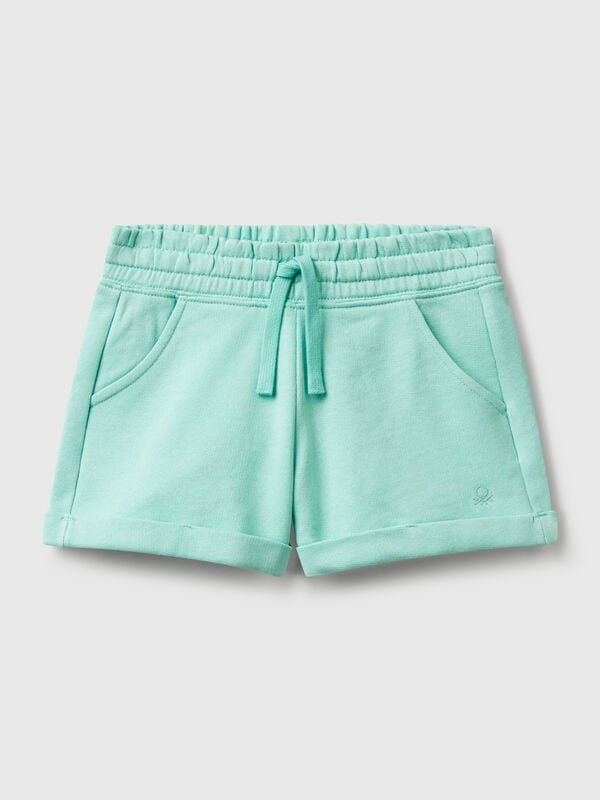Shorts aus 100 % Baumwollfleece Mädchen