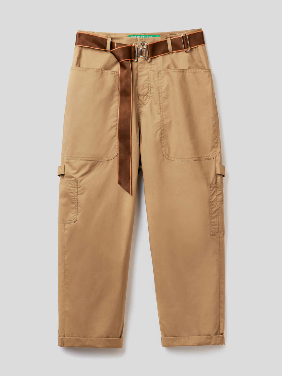 Pantalon cargo avec ceinture image number 1