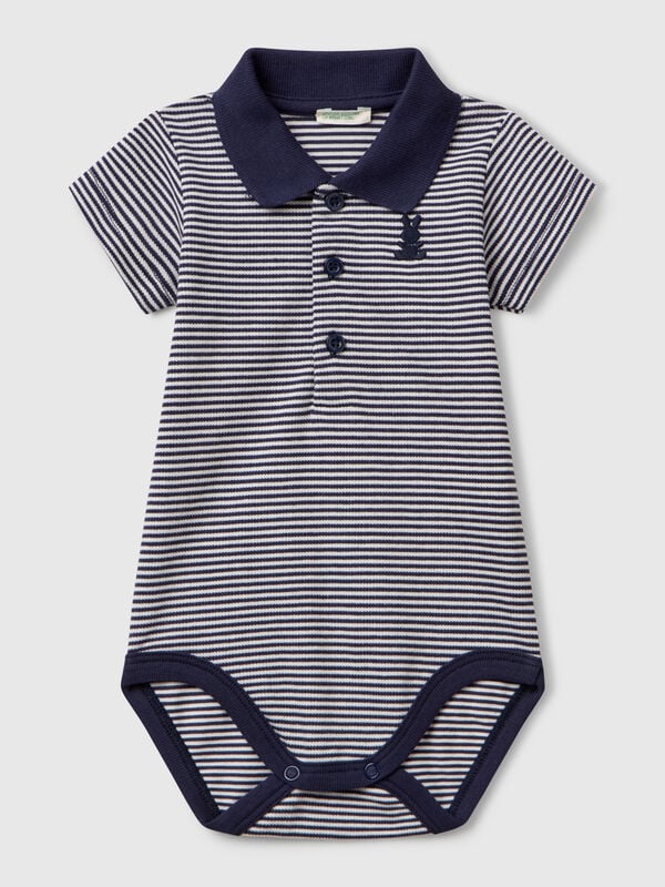 Body polo en coton stretch Naissancede
