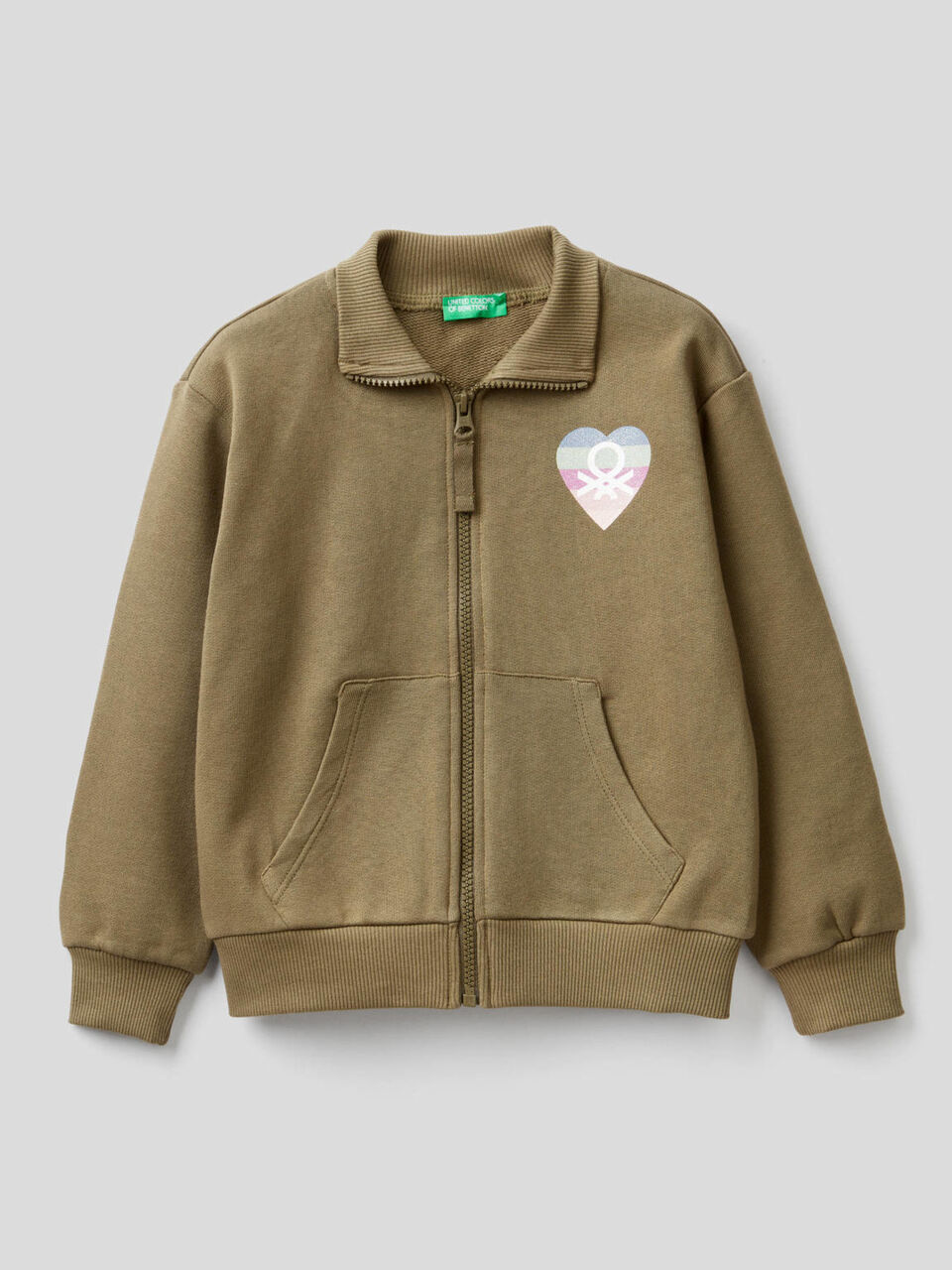 100% cotton zip-up sweatshirt image number 1