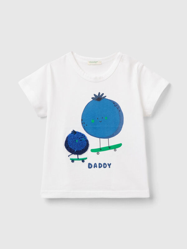 T-Shirt mit Print und Stickerei Newborn