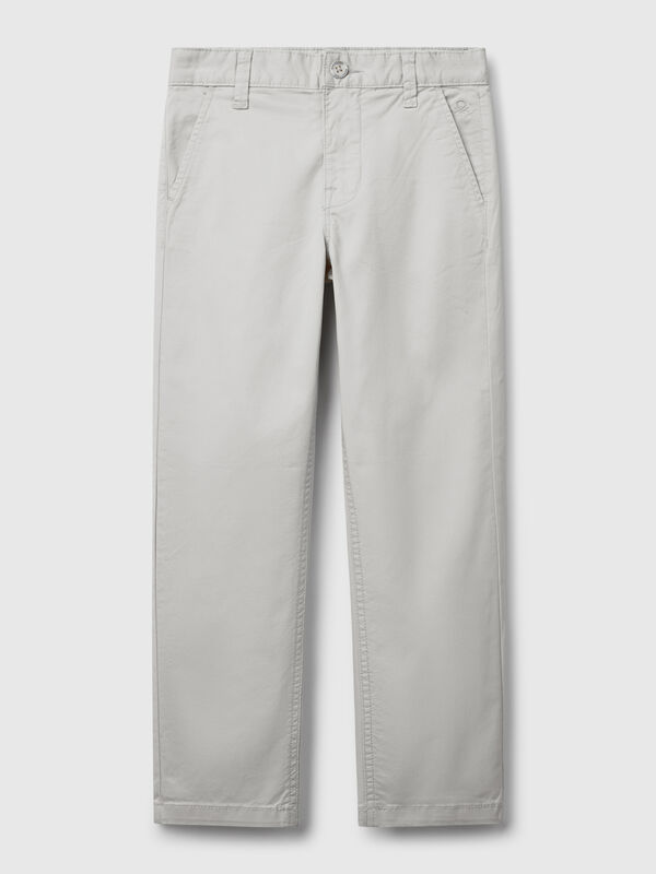Slim fit chinos in stretch cotton Junior Boy