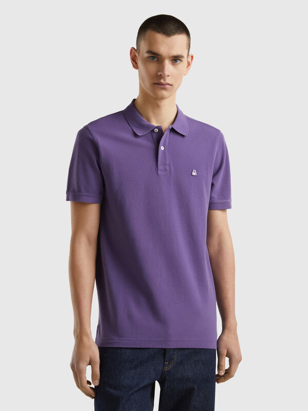 Polo coupe regular violet Homme
