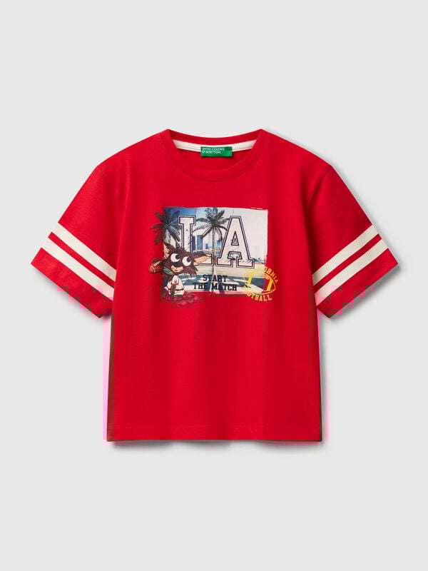 T-shirt overfit avec imprimé photographique Garçon