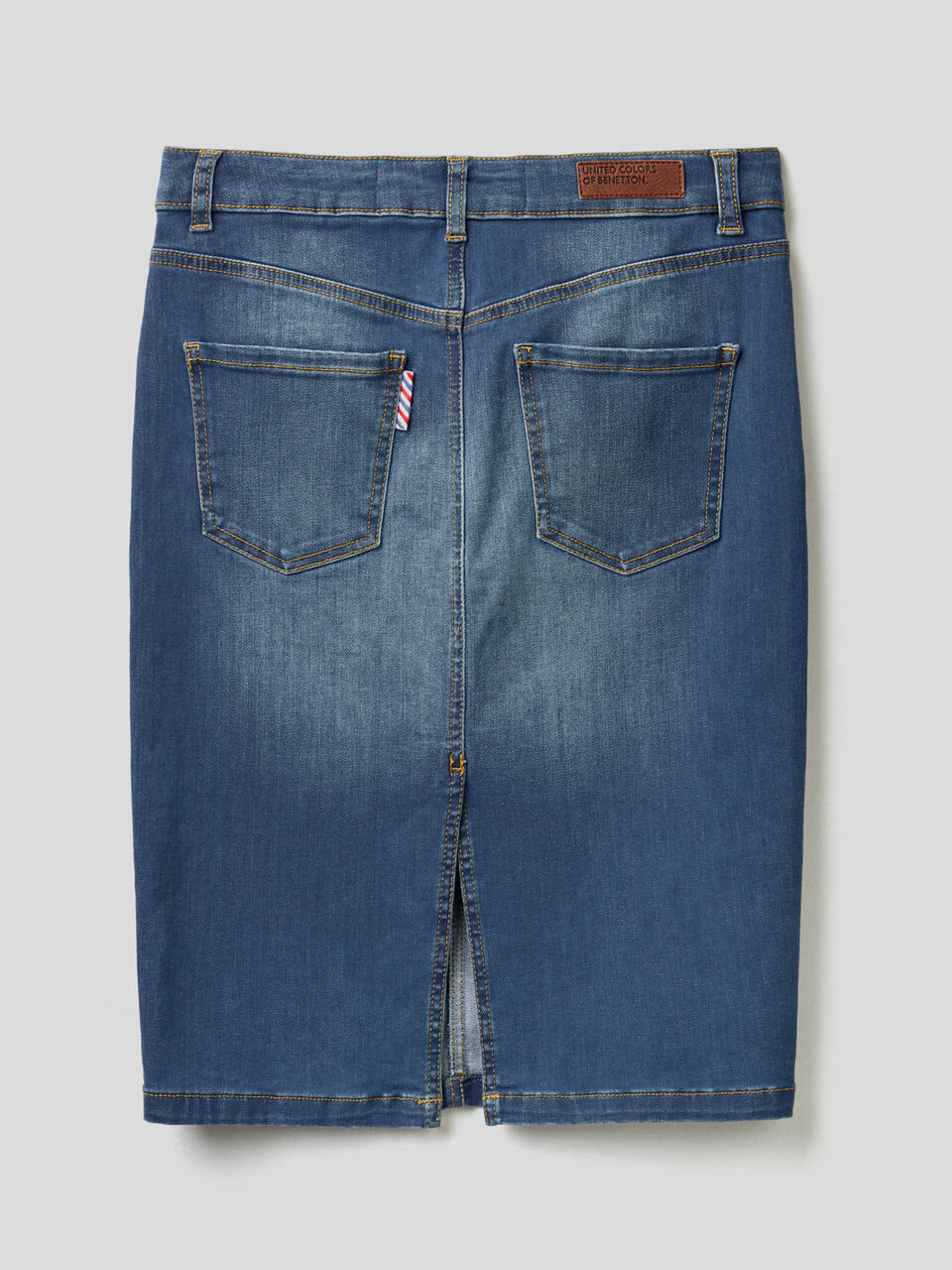 Jupe fourreau en jeans stretch image number 2