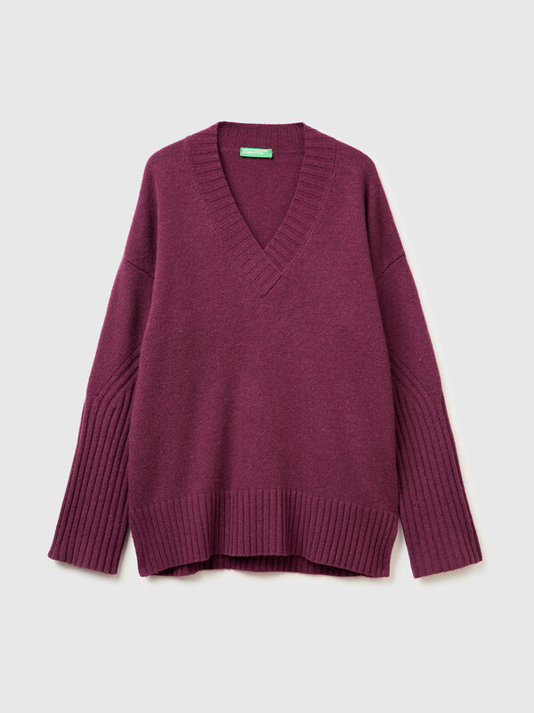 Oversized sweater in wool blend Women