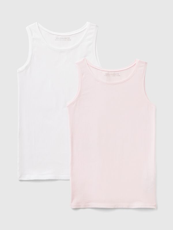 Deux débardeurs en coton super stretch Filles