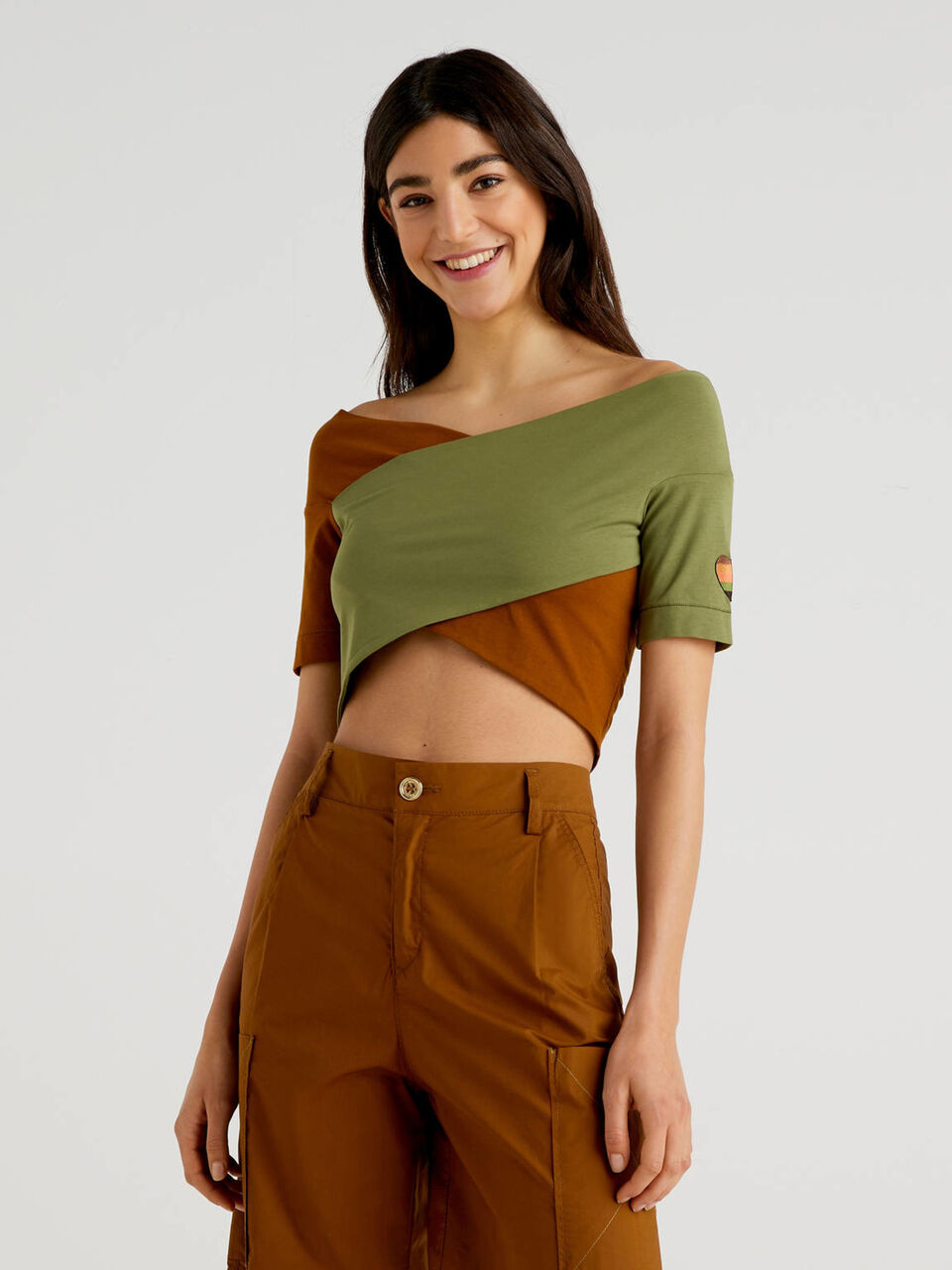 Top court en coton stretch Femme image number null