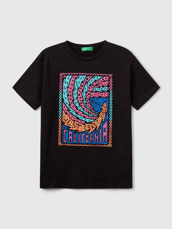 Baumwoll-T-Shirt mit Aufdruck Jungen