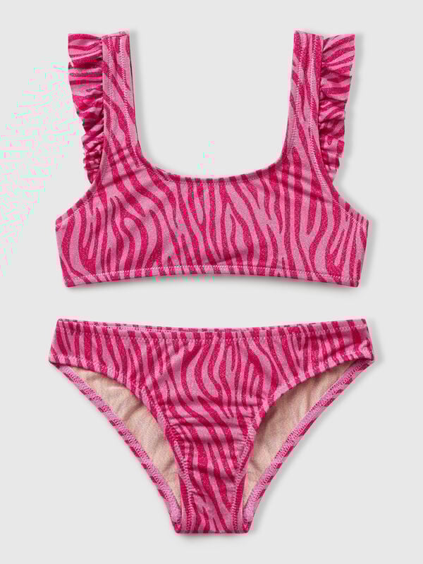 Bikini de plage imprimé animalier Filles