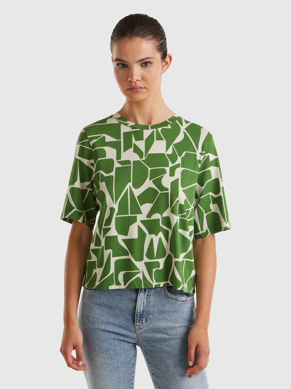 Shirt mit geometrischem Muster Damen