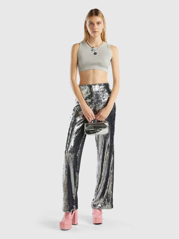 Pants with sequins