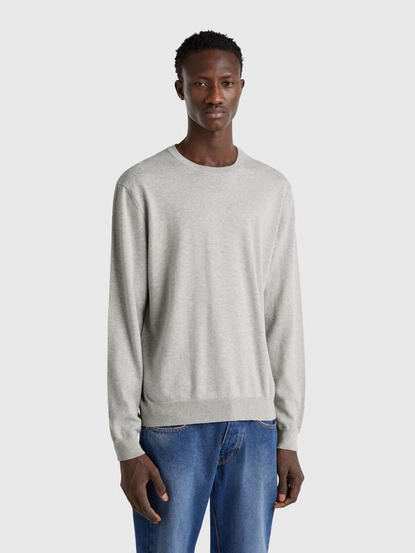 Pull 100 % coton à col rond Homme