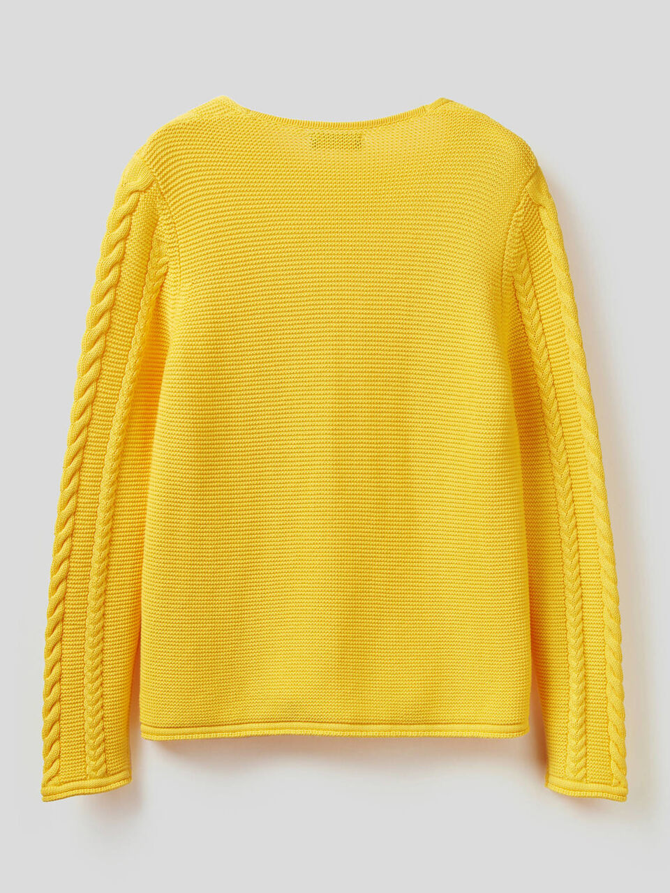 Pull à torsades en pur coton image number 2