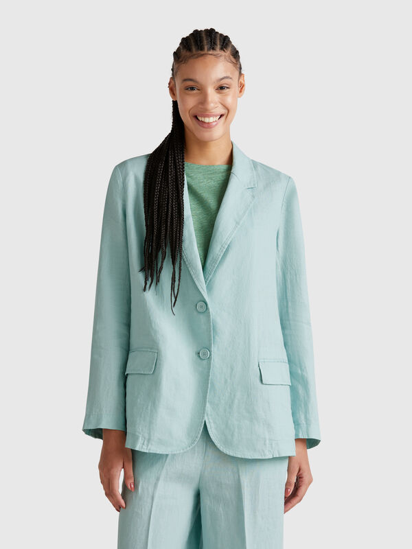 Blazer aus reinem Leinen Damen