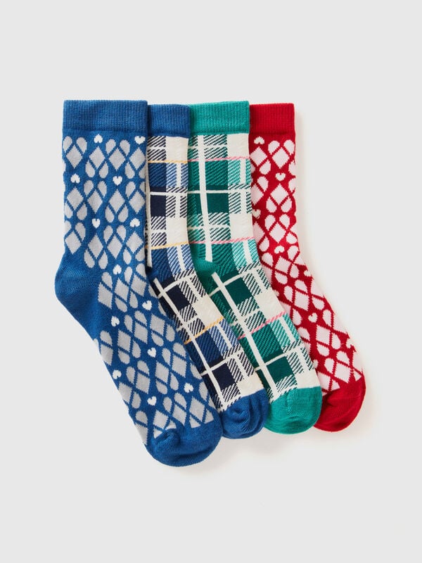 Quatre paires de chaussettes à motif Garçon