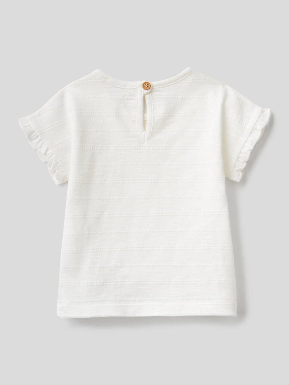 T-Shirt aus reiner Baumwolle mit Rüschen image number 2