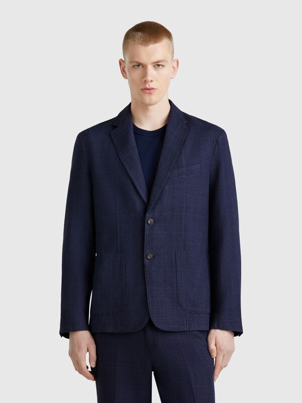 Striped blazer in linen blend Men