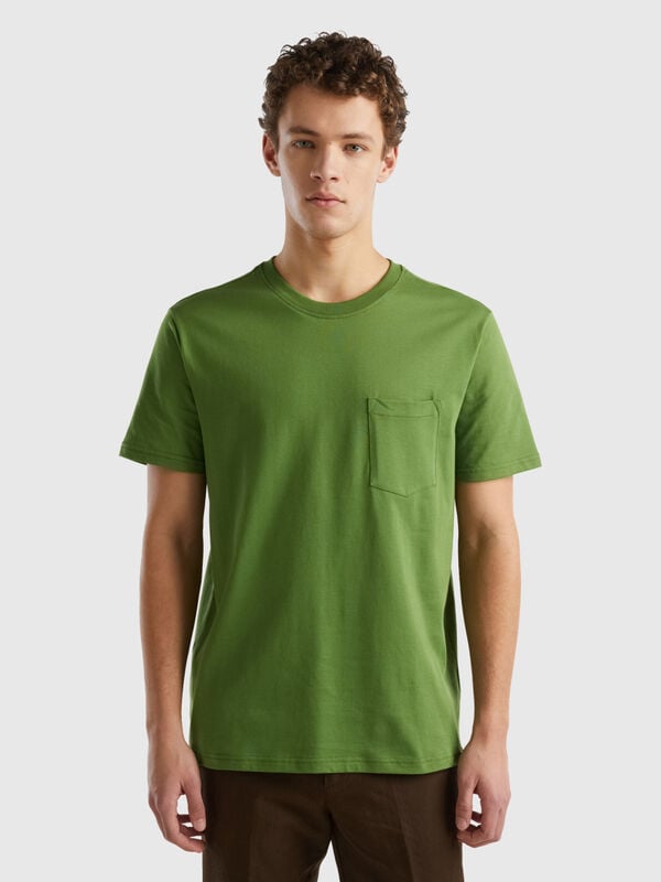 T-Shirt aus 100% Baumwolle mit Tasche Herren