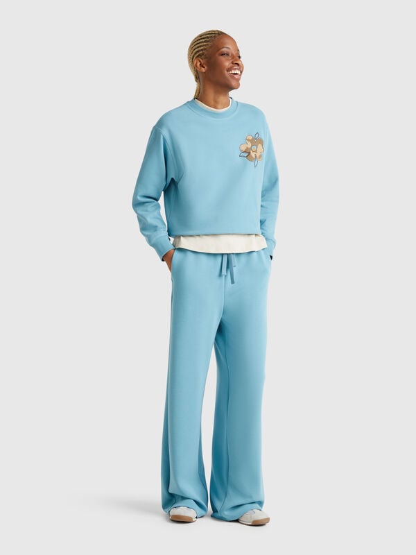 Pantalon large en polaire Femme