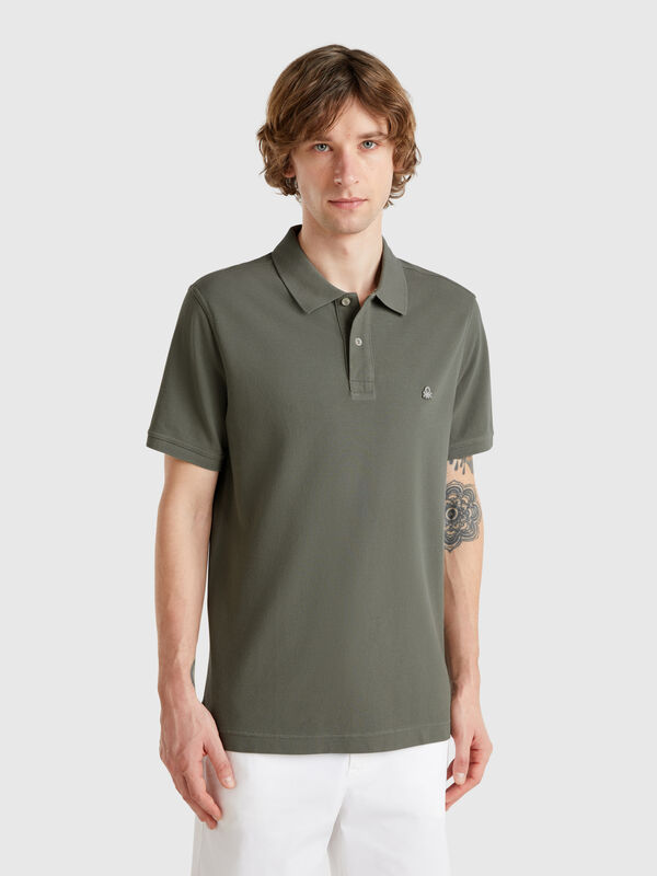 Polo regular vert sauge Homme