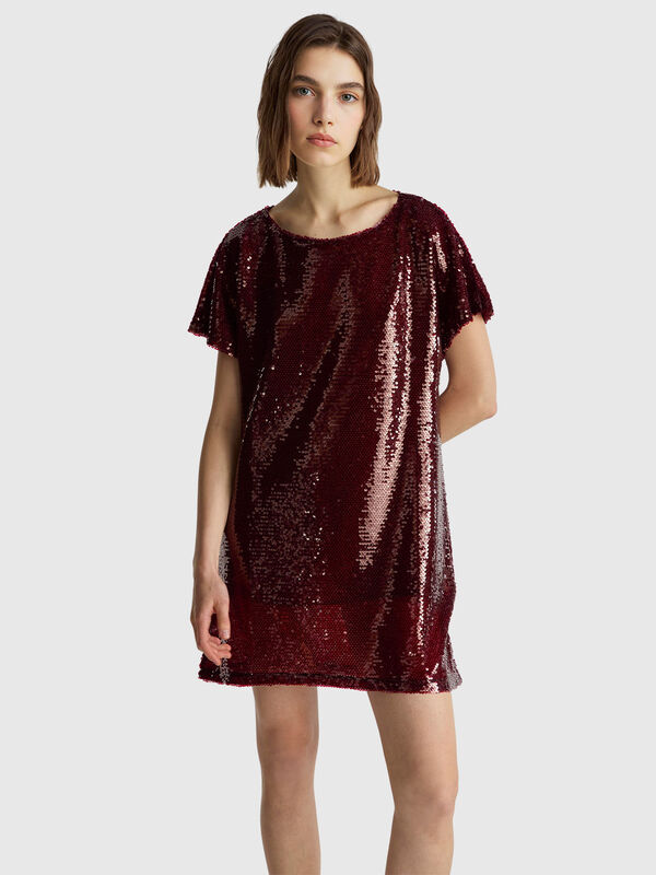 Short dress with sequins Women