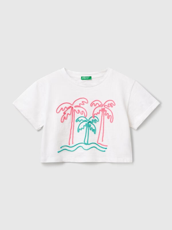 T-Shirt mit Stickerei Mädchen