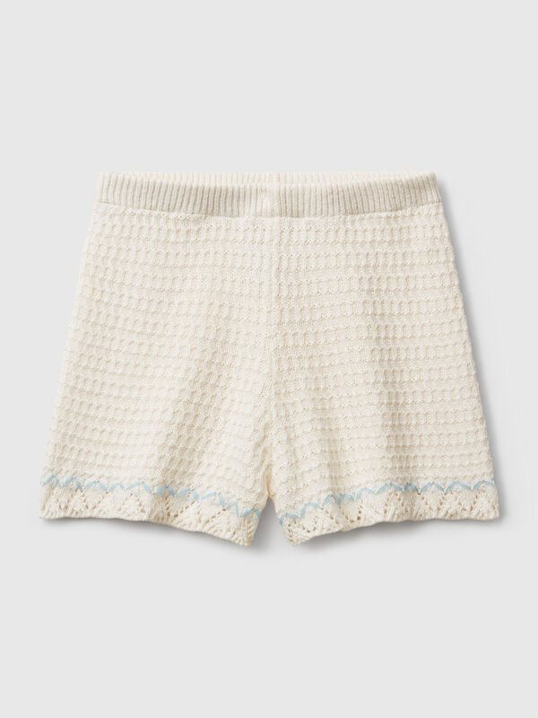 Shorts mit Häkeleffekt Mädchen