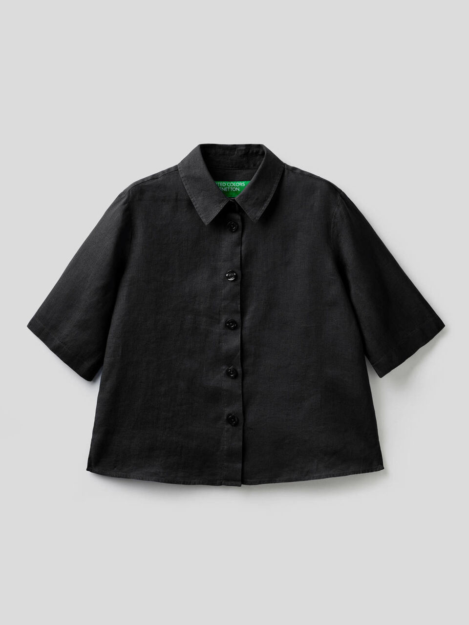Kurze Bluse aus reinem Leinen image number 1