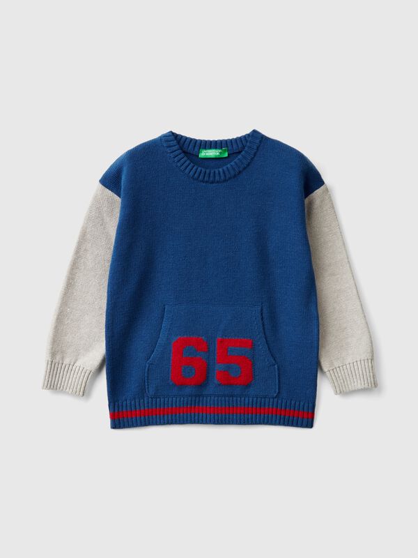 Sweater with number inlay Junior Boy