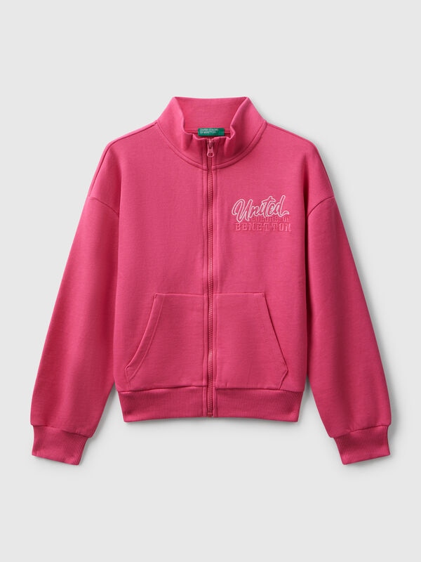 Sweat-shirt zippé avec imprimé Filles